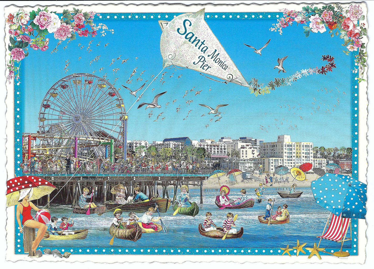 Edition Tausendschön - USA Edition - Los Angeles, California - Santa Monica Pier - Postcard