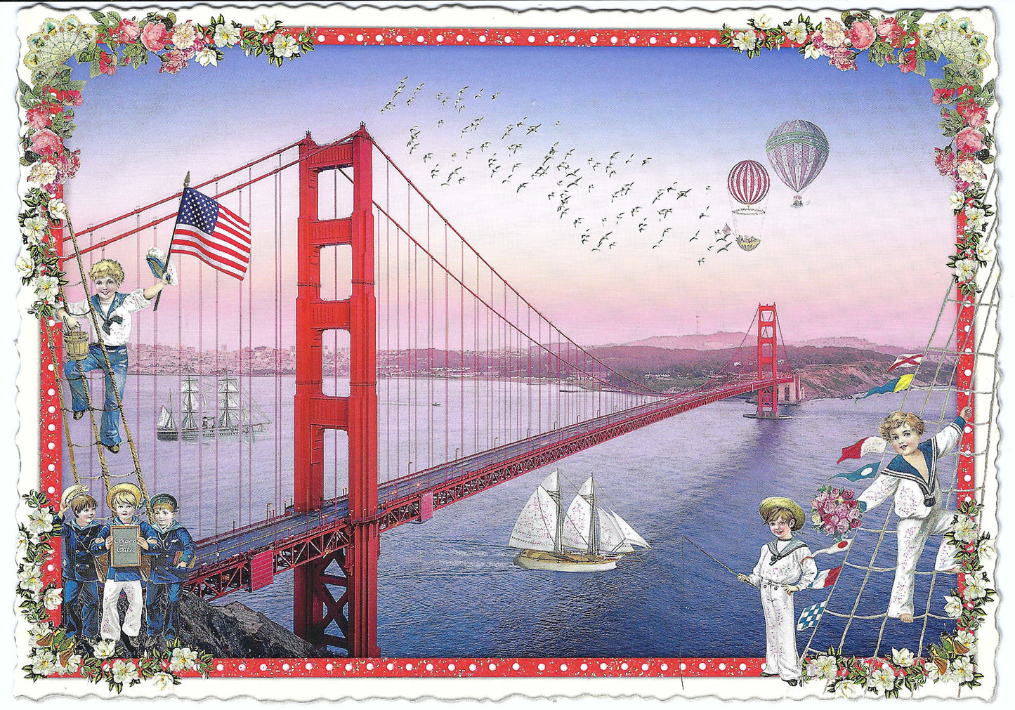 Edition Tausendschön - USA Edition - San Francisco California - Golden Gate Bridge - Postcard