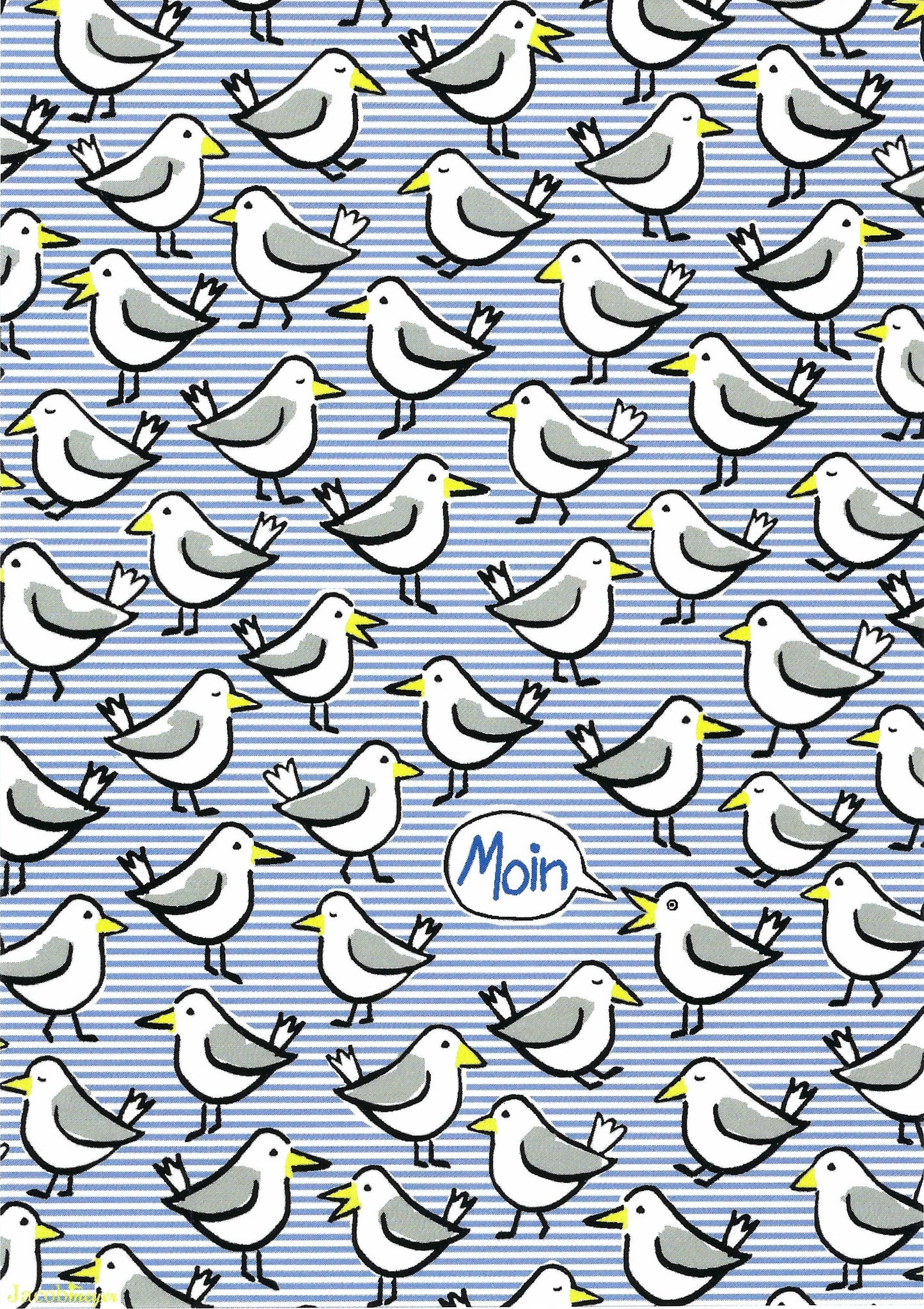 Taurus - Alstadthaus-Kunstverlag - Seagulls - Moin (Hello) - Postcard