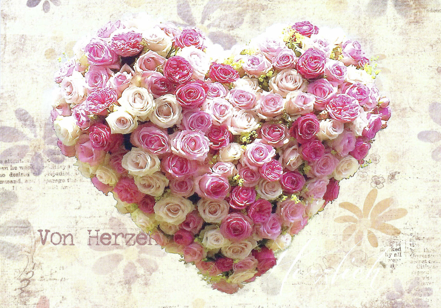 Taurus - Fotoeigenart - From the Heart - Rose Arrangement - Postcard