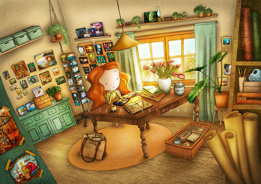 Studio Dream Postcard by Ila Illustrations