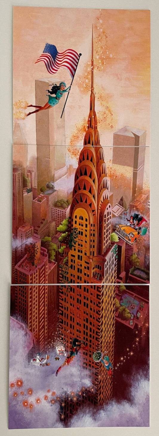 Correspondances - Chrysler Building - New York - Triple Postcard - 3 Postcard Pack