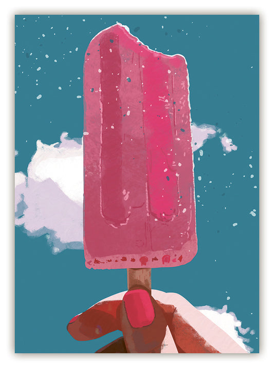 Hello Kaczi - Pink Popsicle - Postcard