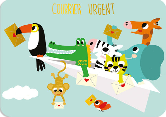 Air Mail Postcard by Cartes d'Art with foil details