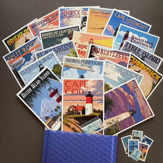 Lantern Press - Lighthouse Lovers - Postcard Bundle - Lantern Press Postcards