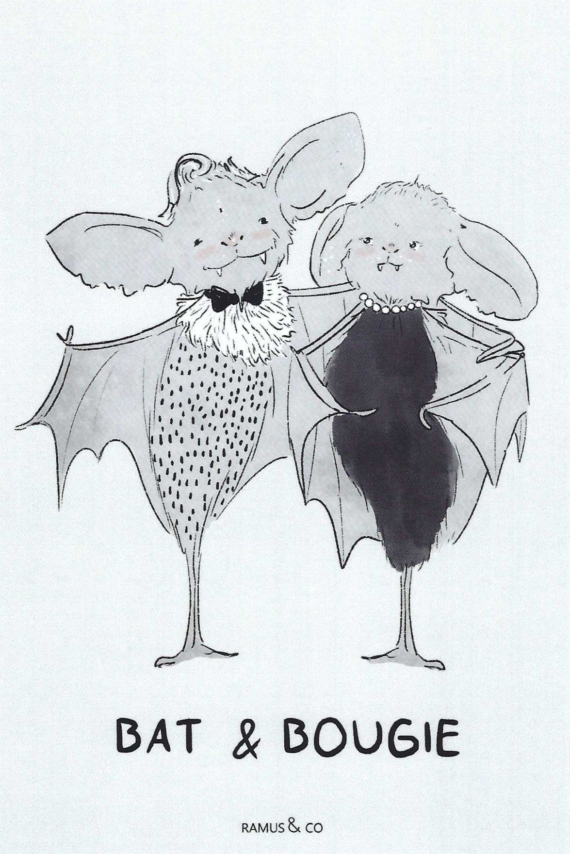 Bat & Bougie Postcard by Ramus & Company