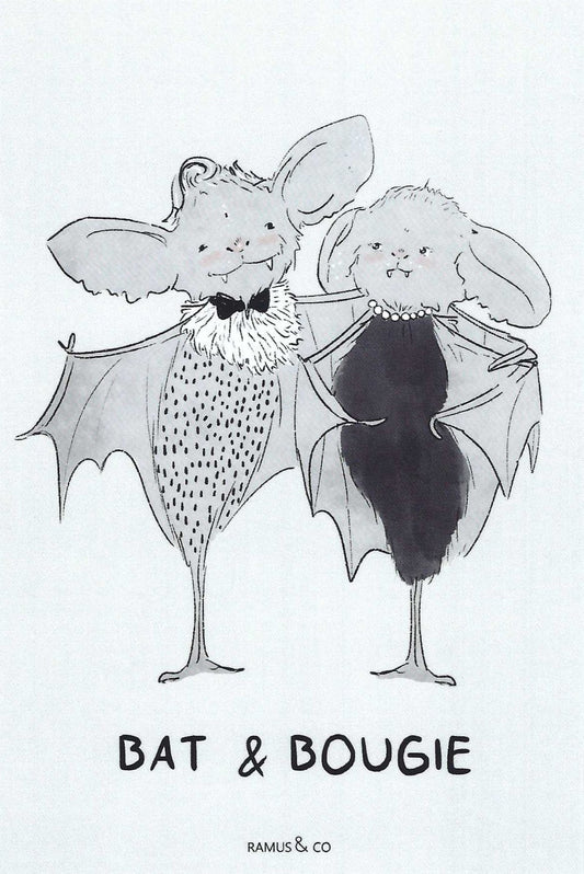 Bat & Bougie Postcard by Ramus & Company