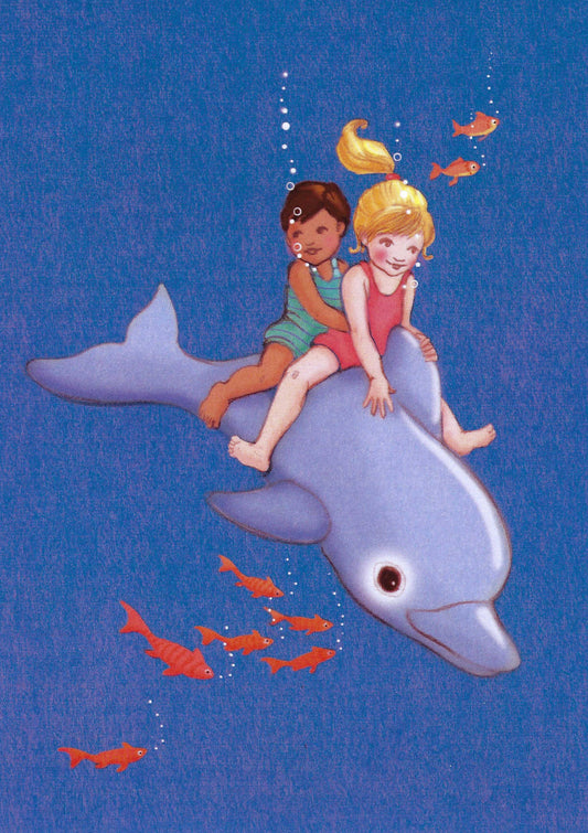 Belle & Boo - Dolphin Adventure - Children - Dolphin - Fish - Postcard