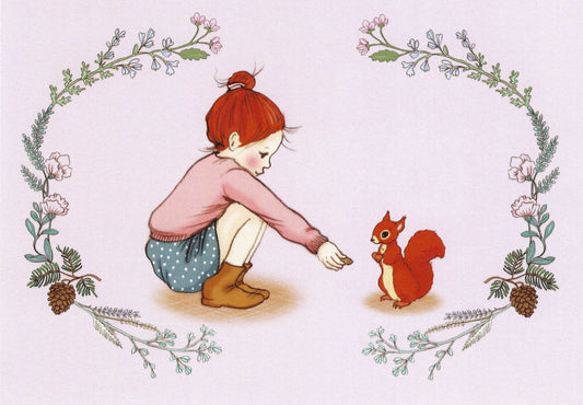 Belle & Boo - Squirrel Girl - Postcard
