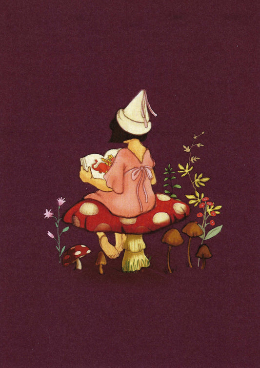 Belle & Boo - Toadstool Tales - Girl - Book - Mushroom - Postcard