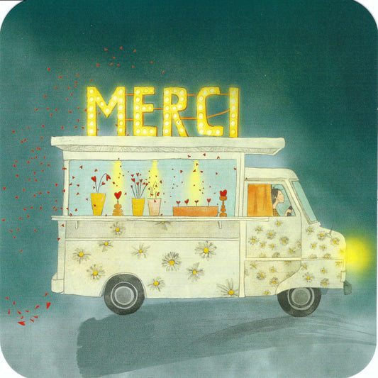 CODE CINQ - Anne-Sophie Rutsaert - Merci - Thank You - Postcard