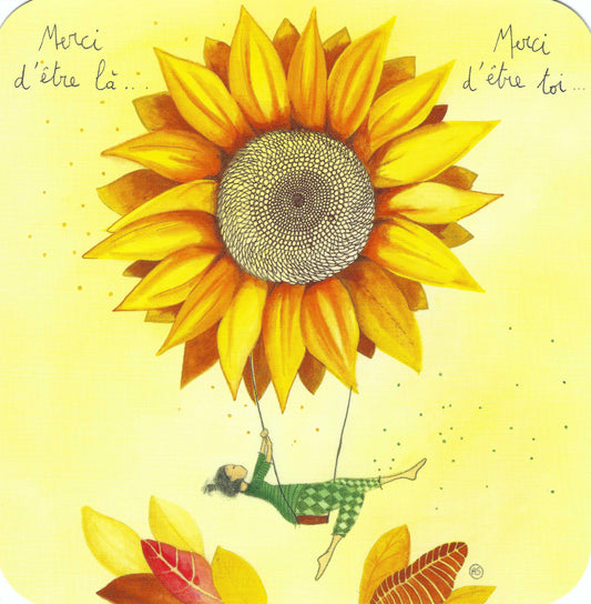 Anne-Sophie Rutsaert - Sunflower - Swing - Thanks for Being You - Postcard