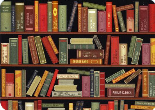 CODE CINQ - The Library - Books - Bookshelf - Postcard