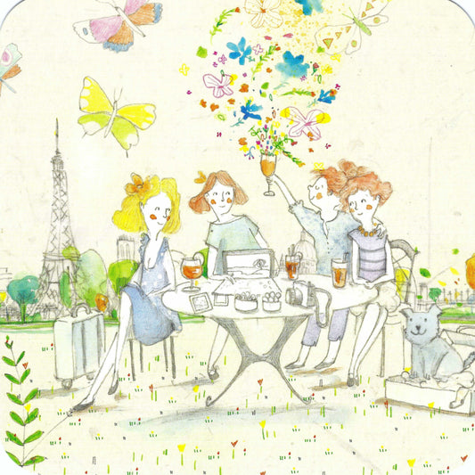 CODEC INQ - Best Friends -Paris - Girls Trip - Eiffel Tower - Postcard