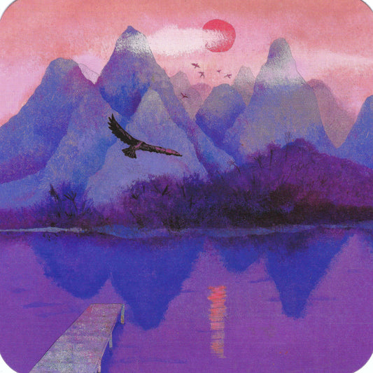 CODE CINQ - Izou - Lake - Mountains - Serene - Postcard