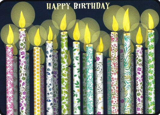 CODE CINQ - Happy Birthday - Candles - Postcard