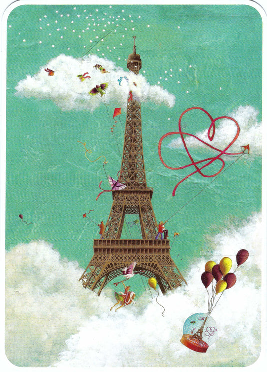 CODE CINQ - Marie-Anne Foucart - Eiffel Tower - Paris - France - Postcard