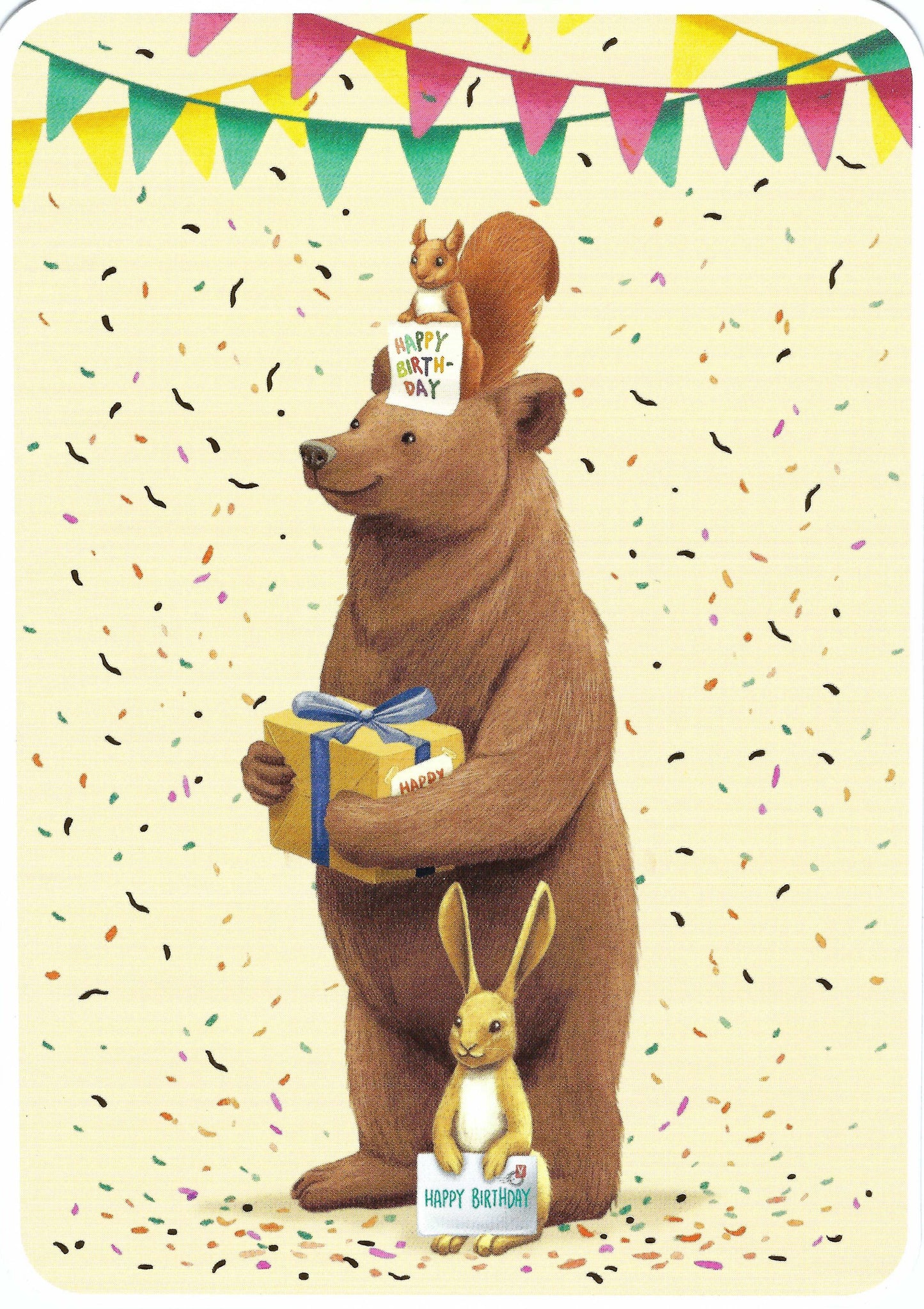 Happy Birthday - Party Animals - Postcard Pack - Contains a Mix of Premium Birthday Postcards, Birthday Stickers and Washi Tape