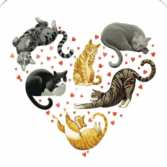 CODE CINQ - Rosie Hilyer - The Cats - Heart - Postcard