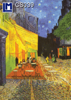 L.M. Kartenvertrieb - Vincent van Gogh - Cafe Terrace at Night - Art 3D Postcard