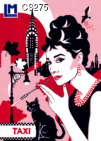 L.M. Kartenvertrieb - Juan Carlos Espejo - Audrey Hepburn - Breakfast at Tiffany's - 3D Postcard