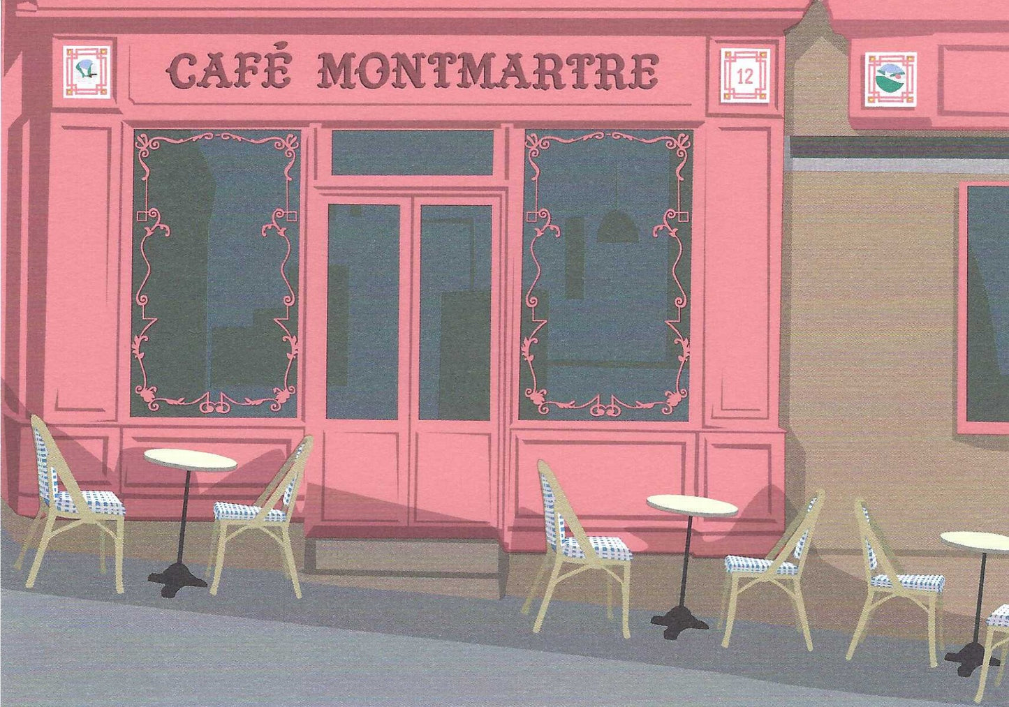Cafe Montmartre Paris Postcard by Nobis Design