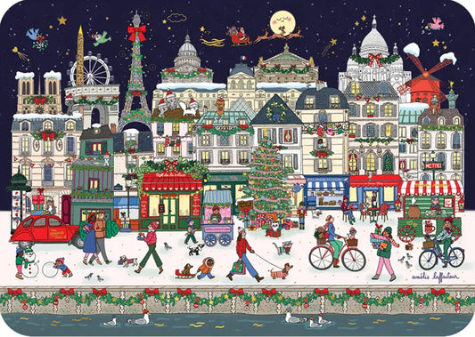 Cartes d'Art  - Christmas in Paris - Postcard with foil details