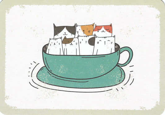 Cats in a Teacup - Cat Postcard by Gutrath Verlag