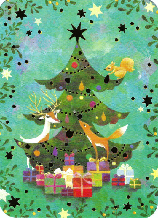 Christmas Postcard by Aurélie Blanz with gold foil details
