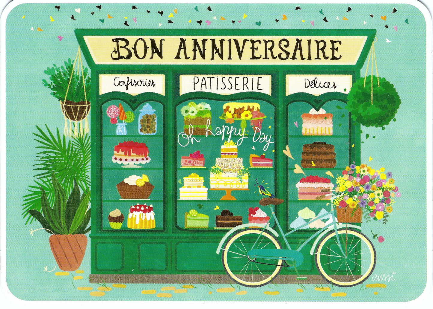 Happy Birthday Postal Pack - Mix of Premium Birthday Postcards, Stickers and Washi Tape
