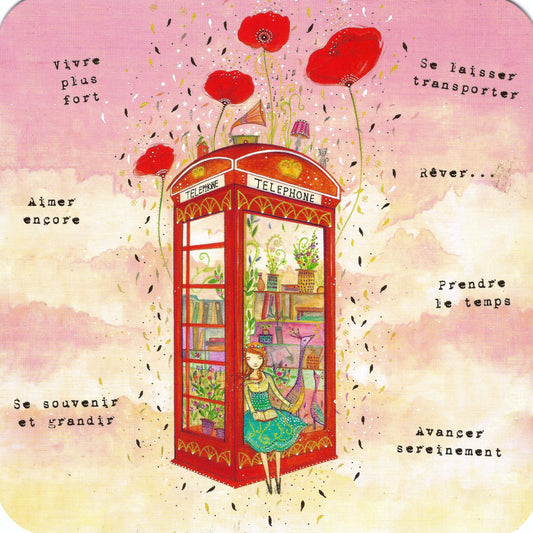 Correspondances - Jehanne Weyman - Telephone - The Red Phone Booth - Postcard
