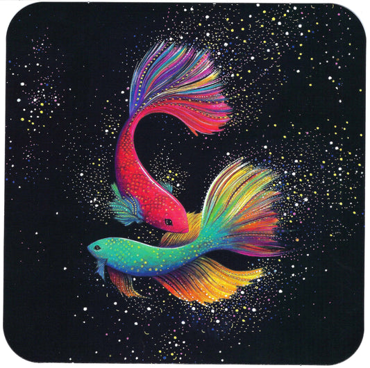 Correspondances - Jehanne Weyman - The Dance of Colors - Beta Fish - Postcard
