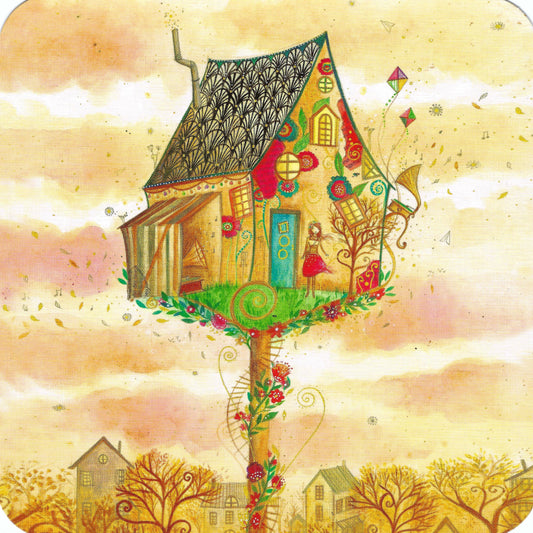 Correspondances -Jehanne Weyman - The House in the Sky - Postcard
