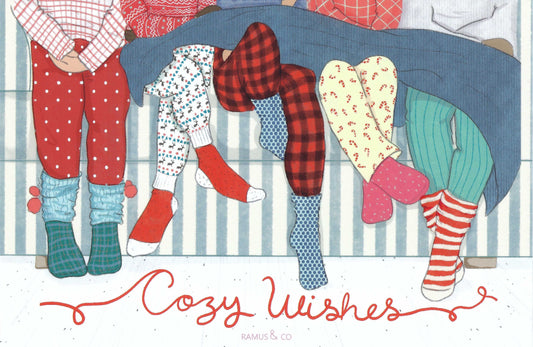 Cozy wishes Postcard by Ramus & Company