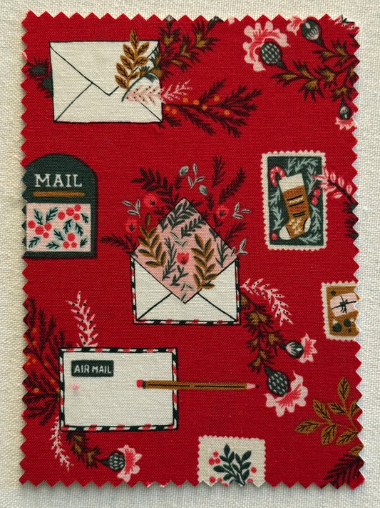 Holiday Mail Fabric Postcard - Merry Mail Letters