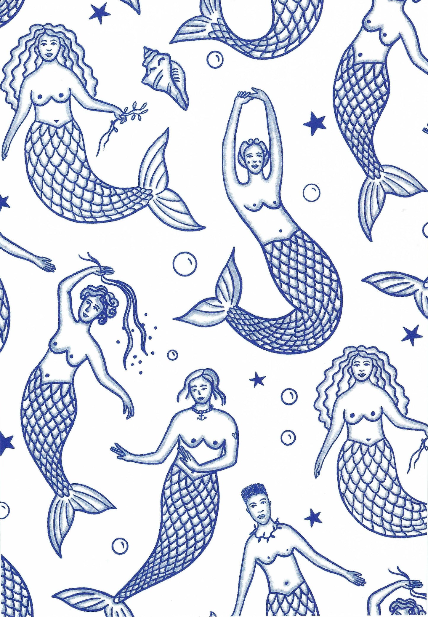 Das Brooklyn - Blue Mermaids - Postcard
