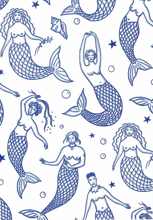 Das Brooklyn - Blue Mermaids - Postcard