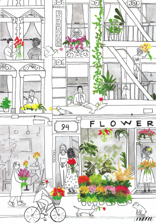 Das Brooklyn - Anja Riebensahm - Spring in New York - Postcard