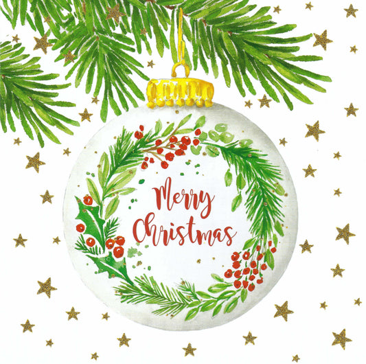 Edition Gollong - Merry Christmas - Ornament - Postcard with glitter details