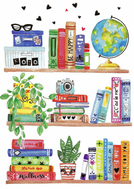 Edition Gollong - Travel - Bookshelf - Plants - Postcard