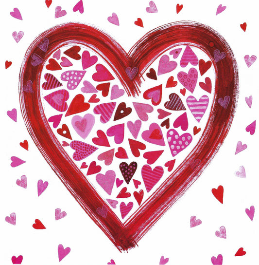 Edition Gollong - Kerstin Heß - Heart - Hearts - Postcard with glitter details