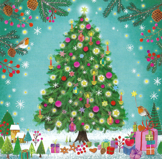 Edition Gollong - Mila Marquis - Christmas - Christmas Tree - Postcard with glitter details