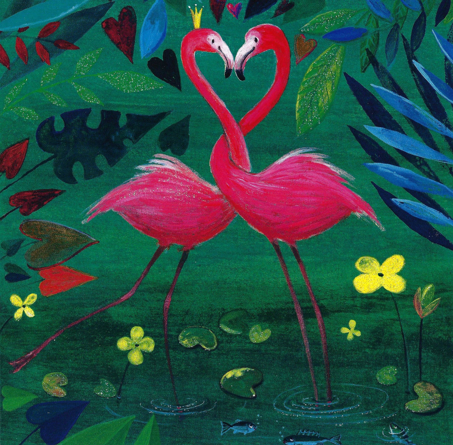 Edition Gollong - Mila Marquis - Flamingos - Postcard