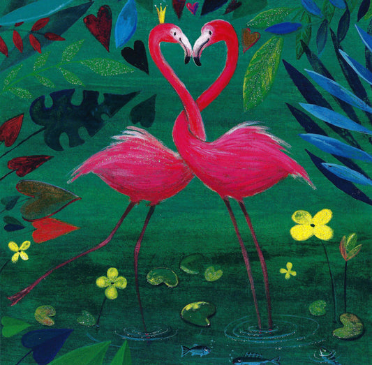 Edition Gollong - Mila Marquis - Flamingos - Postcard