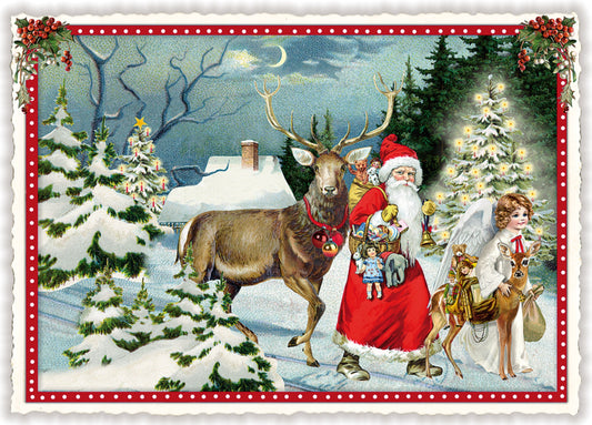 Edition Tausendschön - Christmas - Santa - Deer - Angel - Postcard