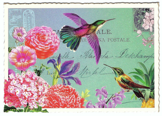 Edition Tausendschön - Kingfisher - Flowers - Postcard