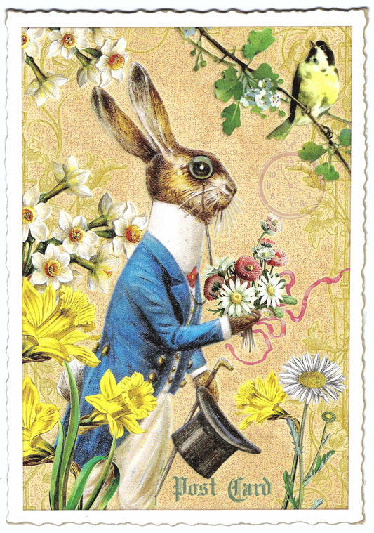 Edition Tausendschön - Rabbit in a Suit - Easter - Postcard