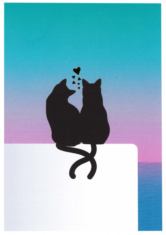 Editor - Art of Emotion - Black Cats - Postcard with foil details