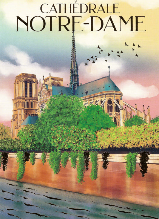 Editor - Art of Emotion Postcard - Cathédrale Notre-Dame - Paris - France - Postcard with gold foil details