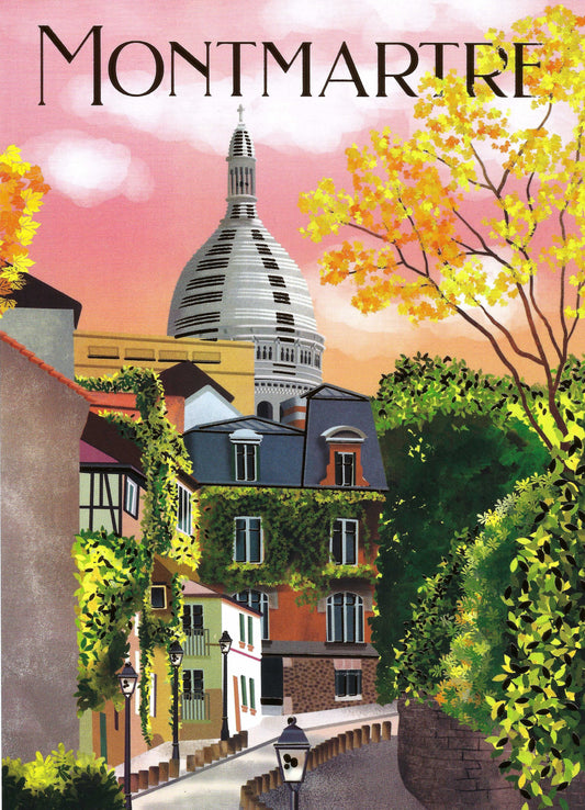 Editor - Art of Emotion - Jadore Paris - Montmartre - Sacre Coeur - Paris - France - Postcard with gold foil details